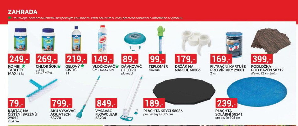 BAZÉNOVÁ CHEMIE A DOPLŇKY