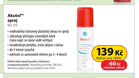 Akutol™ sprej 60 ml