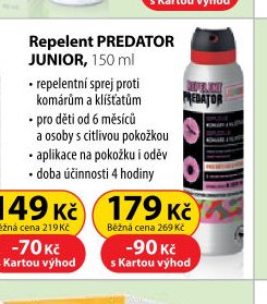 Repelent PREDATOR JUNIOR, 150 ml