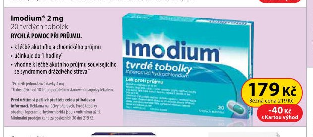 Imodium 2 mg 20 tvrdých tobolek
