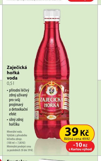 Zaječická hořká voda 0,5 l