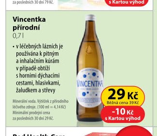 Vincentka přírodní 0,7 l