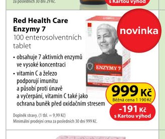 Red Health Care Enzymy 7 100 enterosolventních tablet