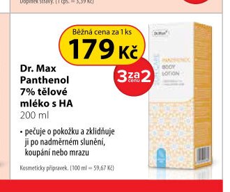 Dr. Max Panthenol 7% tělové mléko s HA 200 ml