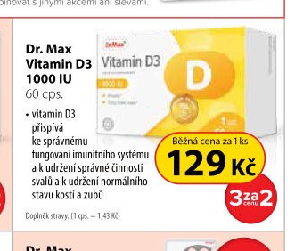 Dr. Max Vitamin D3 1000 IU 60 cps.