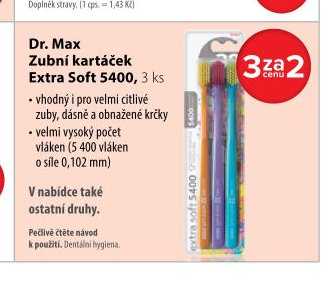 Dr. Max Zubní kartáček Extra Soft 5400, 3 ks
