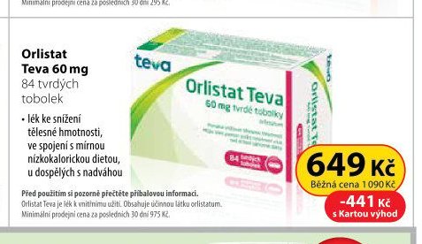 Orlistat Teva 60 mg