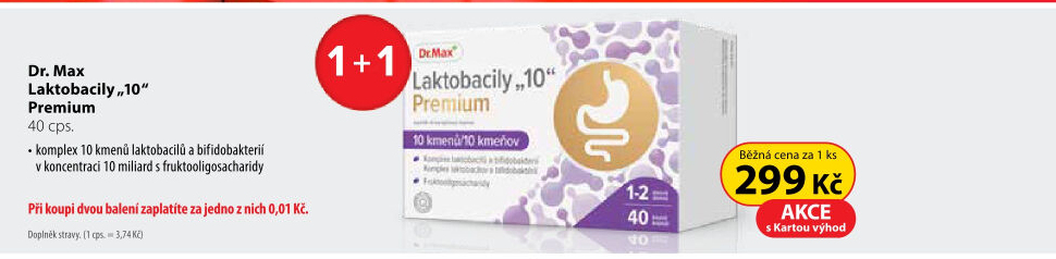 Dr. Max Laktobacily 10 Premium 40 kapslí