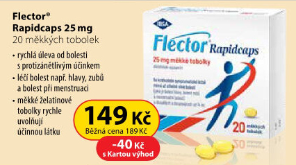 Tablety proti bolesti Rapidcaps Flector
