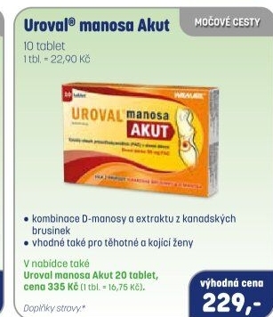 Doplněk stravy Akut Uroval Manosa