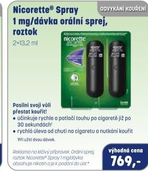 Sprej nikotinový Nicorette
