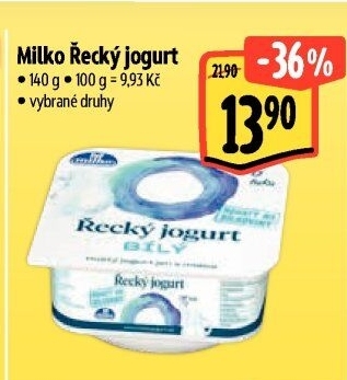 Bílý jogurt řecký 0% Milko