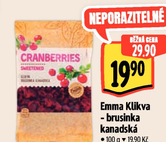 Brusinky klikvy sušené Emma