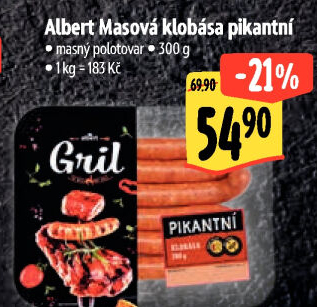 Klobása masová pikantní Albert Gril