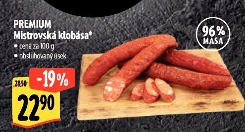 Klobása mistrovská Premium