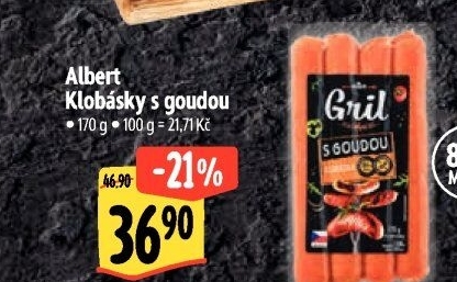 Klobása s goudou Albert Gril