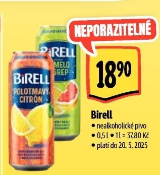 Nealkoholické pivo ochucené Birell