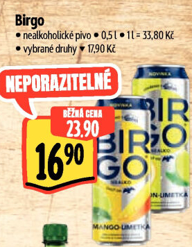 Nealkoholické pivo ochucené Birgo