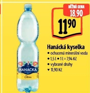 Ochucená voda Hanáckákyselka