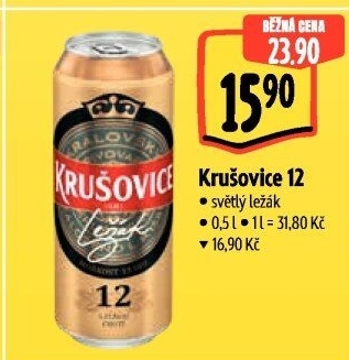 Pivo světlý ležák Královský 12° Krušovice