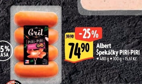 Špekáčky Piri-Piri Albert Gril