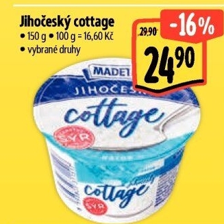 Sýr Cottage Jihočeský Madeta