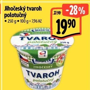 Tvaroh polotučný Jihočeský Madeta