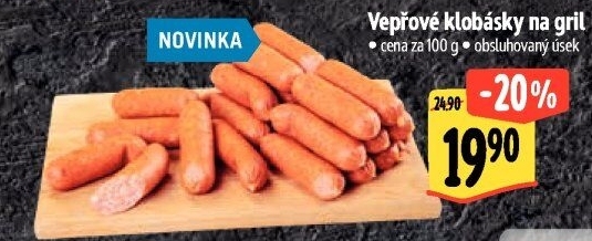 Vepřové klobásky na gril