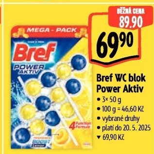 WC blok tuhý Power Aktiv Bref