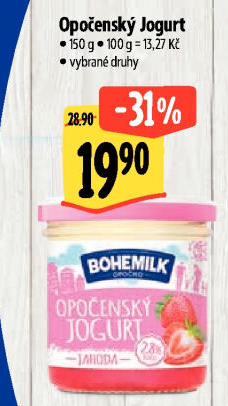Jogurt ochucený Opočenský Bohemilk