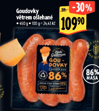 Klobása Goudovky Original Láďa Grileman Kostelecké uzeniny