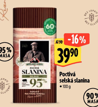 Poctivá selská slanina Kostelecké uzeniny