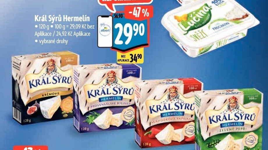 Sýr Hermelín Král sýrů
