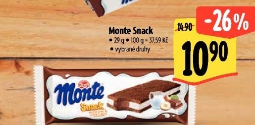 Dezert mléčný Monte Snack Zott