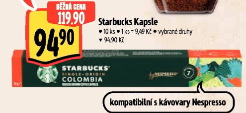 Kapsle Nespresso Starbucks