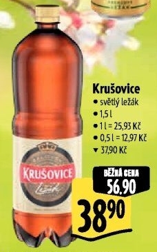 Pivo světlý ležák Královský 12° Krušovice