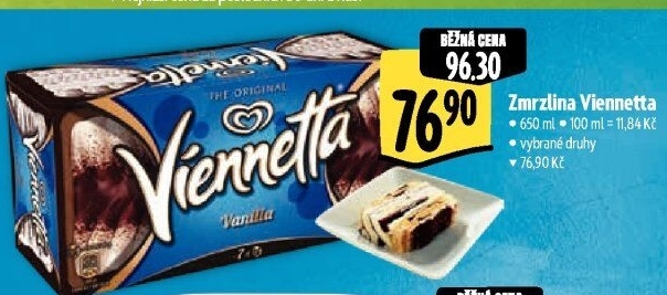 Zmrzlinová roláda Viennetta Algida