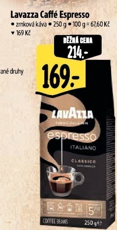 Zrnková káva Espresso Lavazza
