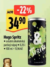 Perlivý nápoj Hugo Spritz Zlomek&amp