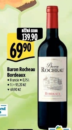 Vína Bordeaux Baron Rocheau