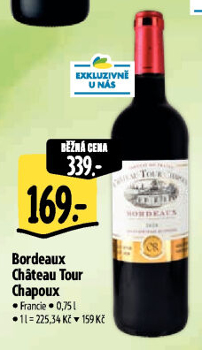 Vína Bordeaux Chateau Tour Chapoux