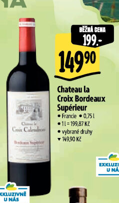 Vína Bordeaux Superieur Château La Croix Calendreau