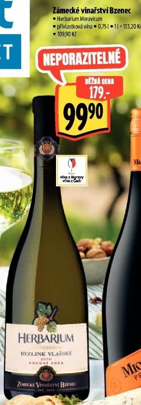 Vína Herbarium Moravicum Zámecké vinařství Bzenec - pozdní sběr