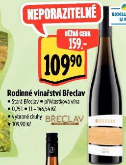 Vína Stará Břeclav Vinařství Břeclav - přívlastková