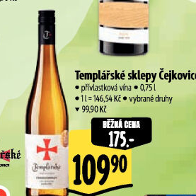 Vína Templářské sklepy Čejkovice - přívlastková