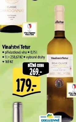 Vína Vinařství Vladimír Tetur - přívlastková