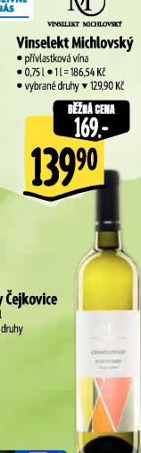 Vína Vinselekt Michlovský - přívlastková