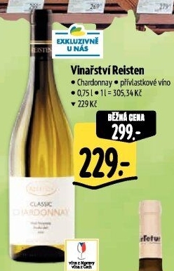 Víno Chardonnay Vinařství Reisten - přívlastkové