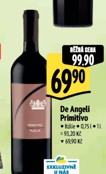 Víno Primitivo De Angeli