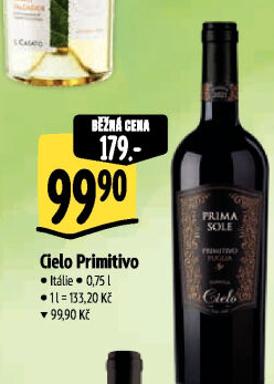 Víno Primitivo Primasole Cielo